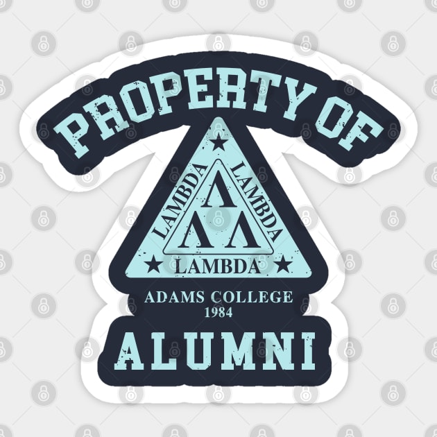 Property of Lambda Lambda Lambda Alumni Sticker by Alema Art